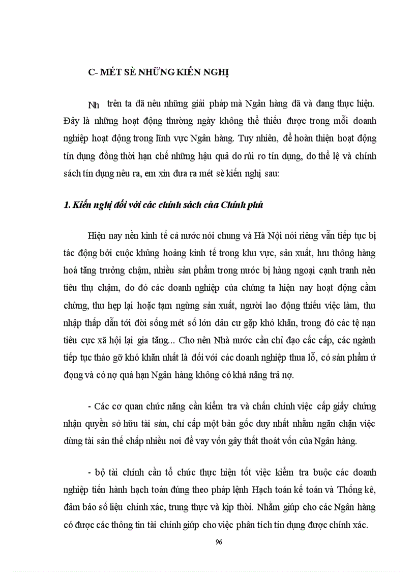 image for page Tín dụng và rủi ro tín dụng tại Ngân hàng Nông nghiệp và phát triển nông thôn Hà Nội.