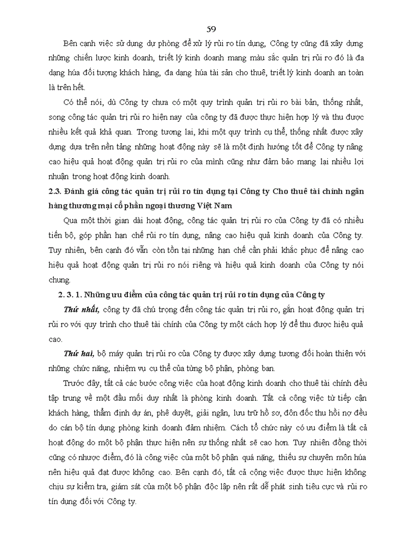 image for page Hoạt động quản trị rủi ro tín dụng tại Công ty Cho thuê tài chính Ngân hàng thương mại cổ phần ngoại thương Việt Nam
