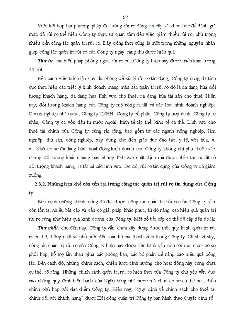 image for page Hoạt động quản trị rủi ro tín dụng tại Công ty Cho thuê tài chính Ngân hàng thương mại cổ phần ngoại thương Việt Nam