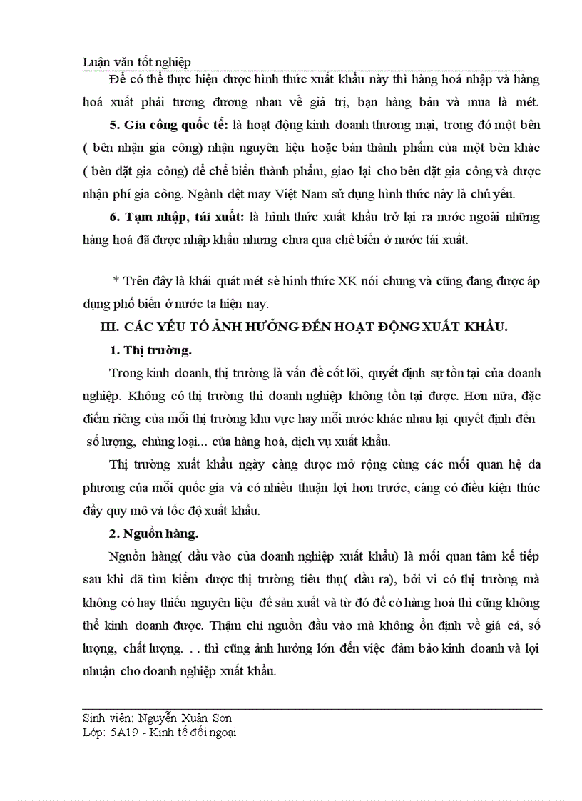 image for page Thực trạng và giải pháp thúc đẩy xuất khẩu của Công ty dệt Minh Khai