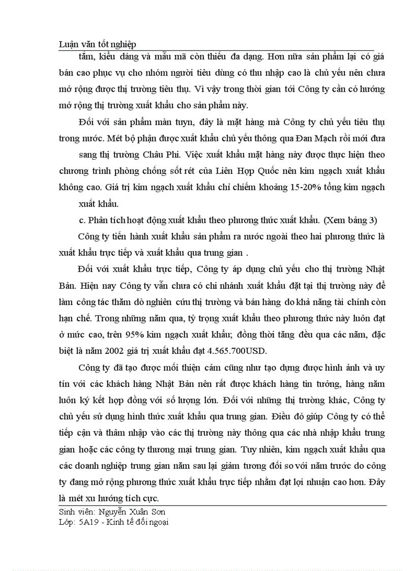 image for page Thực trạng và giải pháp thúc đẩy xuất khẩu của Công ty dệt Minh Khai