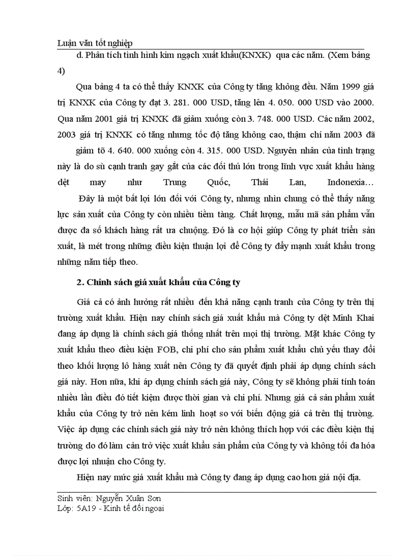 image for page Thực trạng và giải pháp thúc đẩy xuất khẩu của Công ty dệt Minh Khai