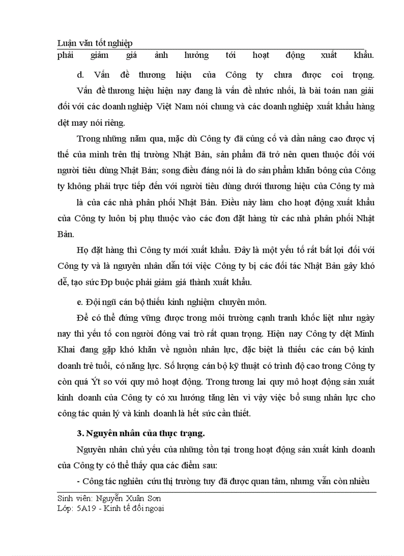 image for page Thực trạng và giải pháp thúc đẩy xuất khẩu của Công ty dệt Minh Khai