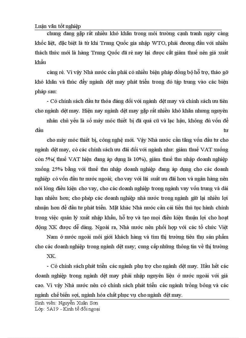 image for page Thực trạng và giải pháp thúc đẩy xuất khẩu của Công ty dệt Minh Khai