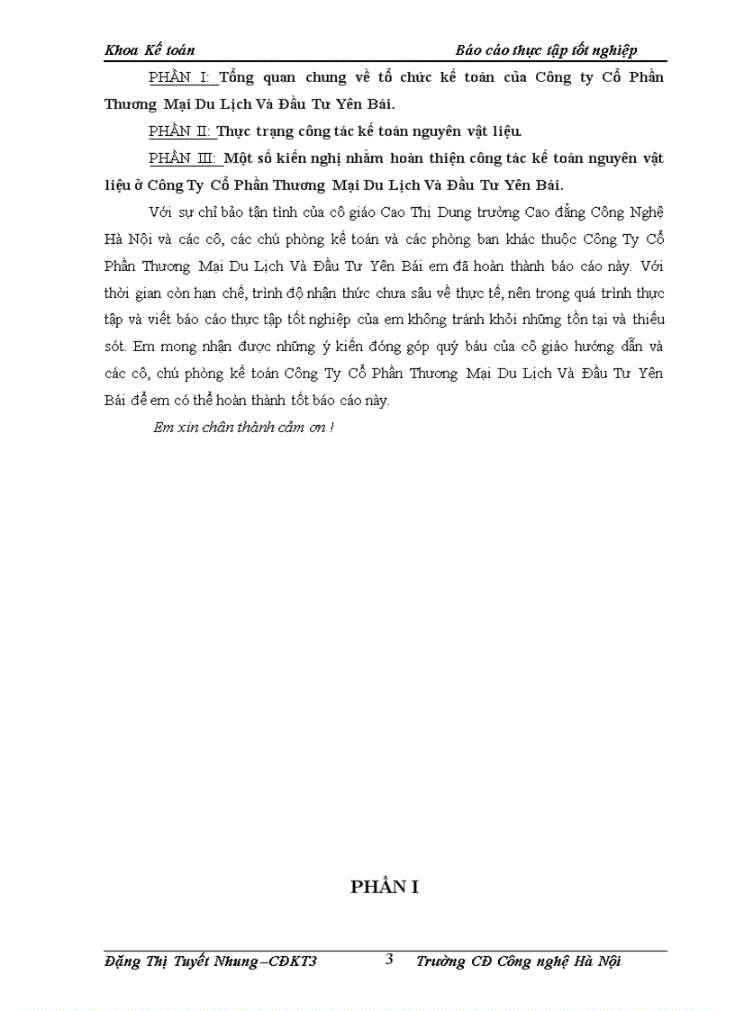 image for page Hoàn thiện công tác kế toán nguyên vật liệu ở Công Ty Cổ Phần Thương Mại Du Lịch Và Đầu Tư Yên Bái.