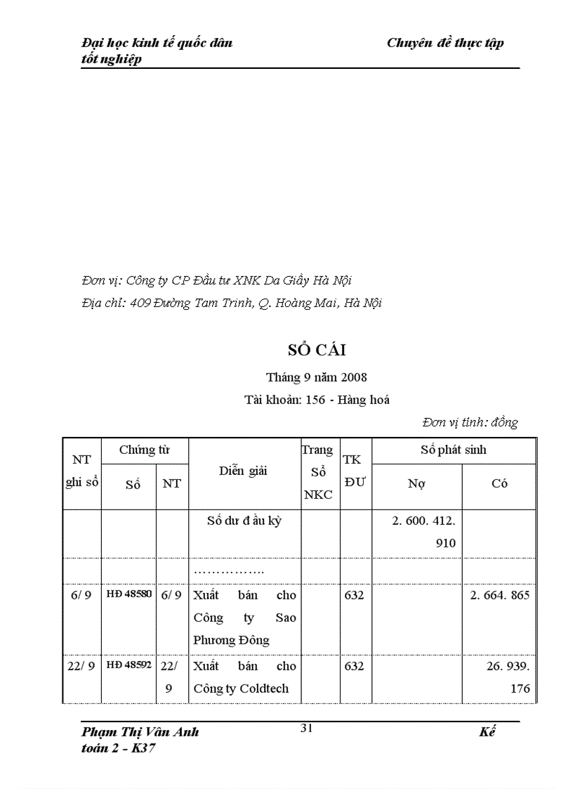 image for page Hoàn thiện kế toán tiêu thụ và xác định kết quả tiêu thụ hàng hóa tại Công ty CP Đầu tư XNK Da Giầy Hà Nội