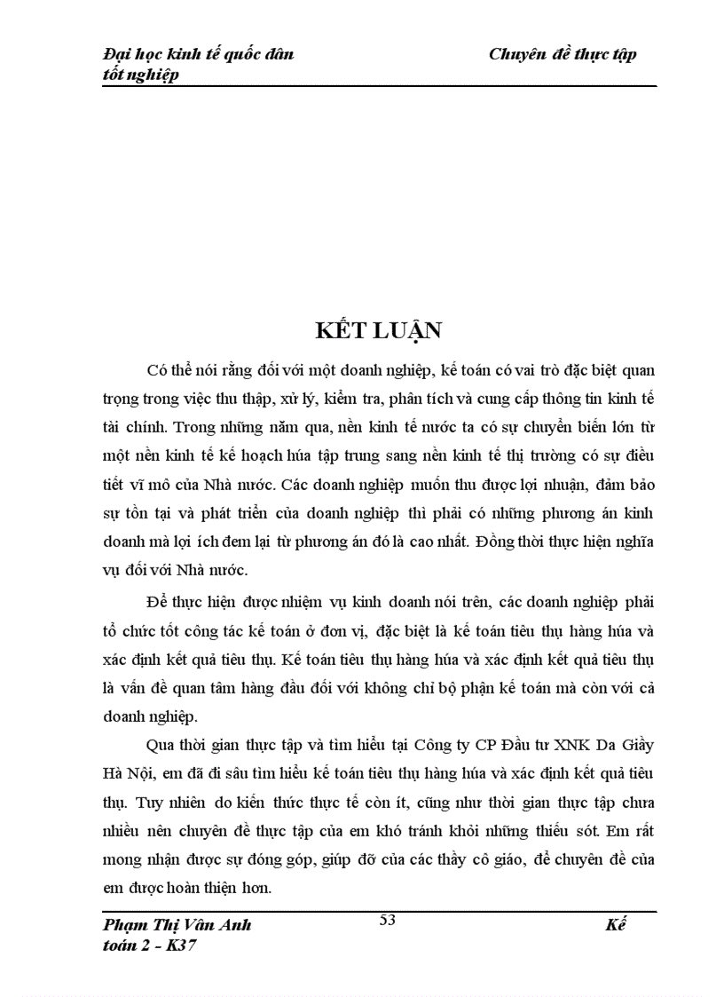 image for page Hoàn thiện kế toán tiêu thụ và xác định kết quả tiêu thụ hàng hóa tại Công ty CP Đầu tư XNK Da Giầy Hà Nội