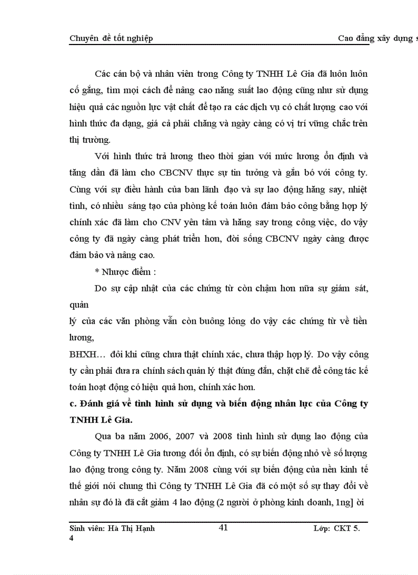 image for page Kế toán tiền lương và các khoản trích theo lương tại Công ty TNHH Lê Gia