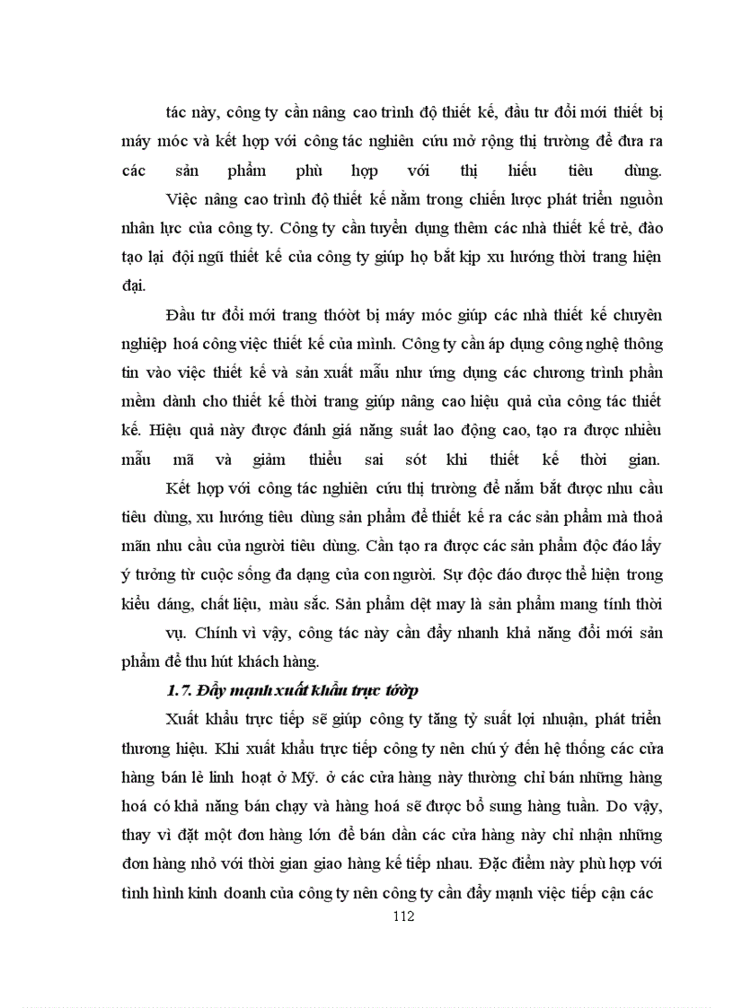 image for page Giải pháp đẩy mạnh xuất khẩu hàng dệt may của Công ty XNK dệt may sang thị trường Mỹ