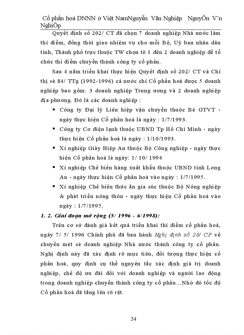 image for page Nghiên cứu và làm thử việc chuyển xí nghiệp quốc doanh thành công ty Cổ phần