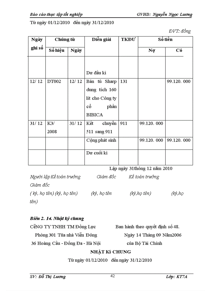 image for page Hoàn thiện kế toán bán hàng và xác định kết quả kinh doanh tại Công ty TNHH TM Đồng Lực