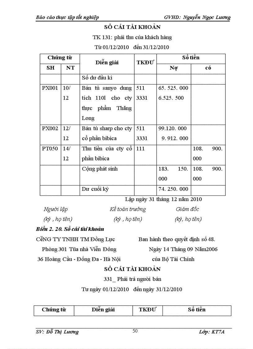 image for page Hoàn thiện kế toán bán hàng và xác định kết quả kinh doanh tại Công ty TNHH TM Đồng Lực