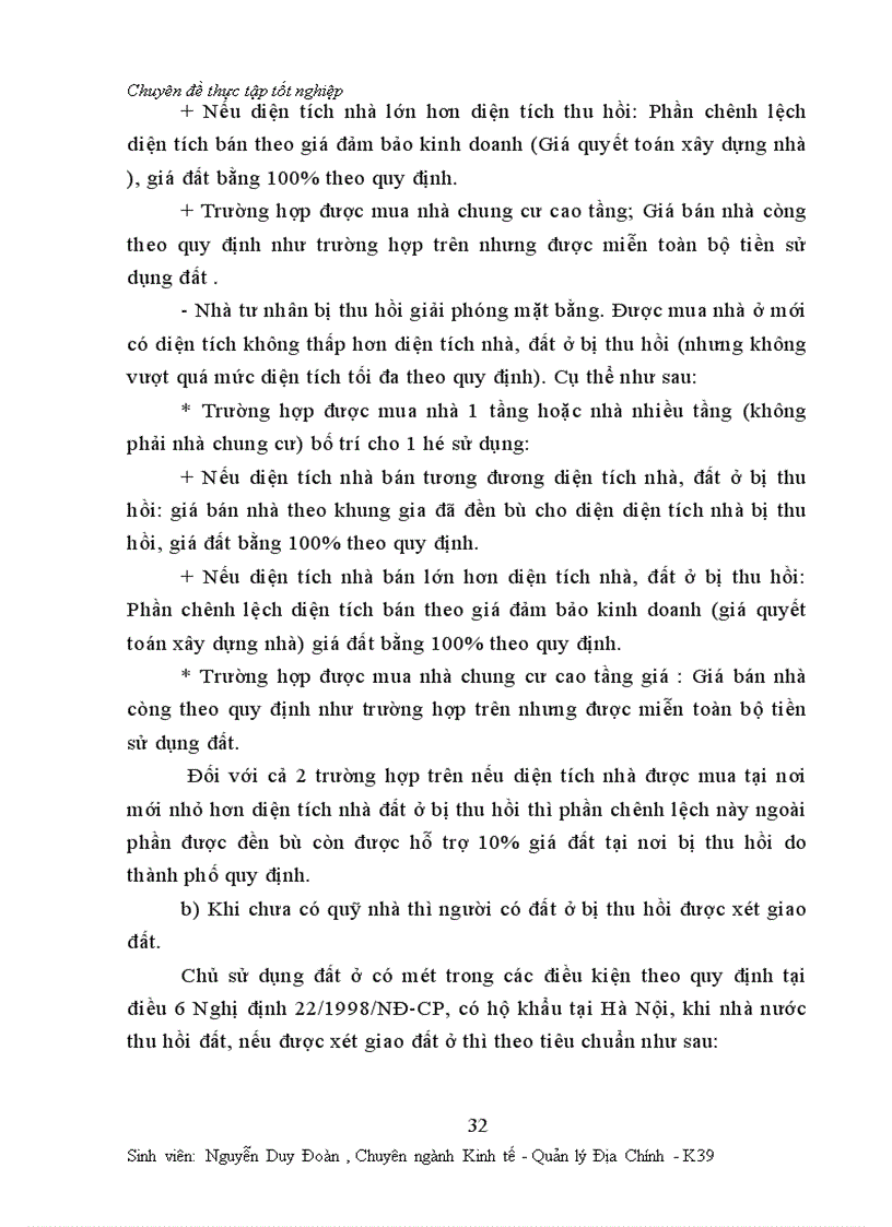 image for page Một số vấn đề về công tác đền bù thiệt hại giải phóng mặt bằng ở Thành phố Hà nội
