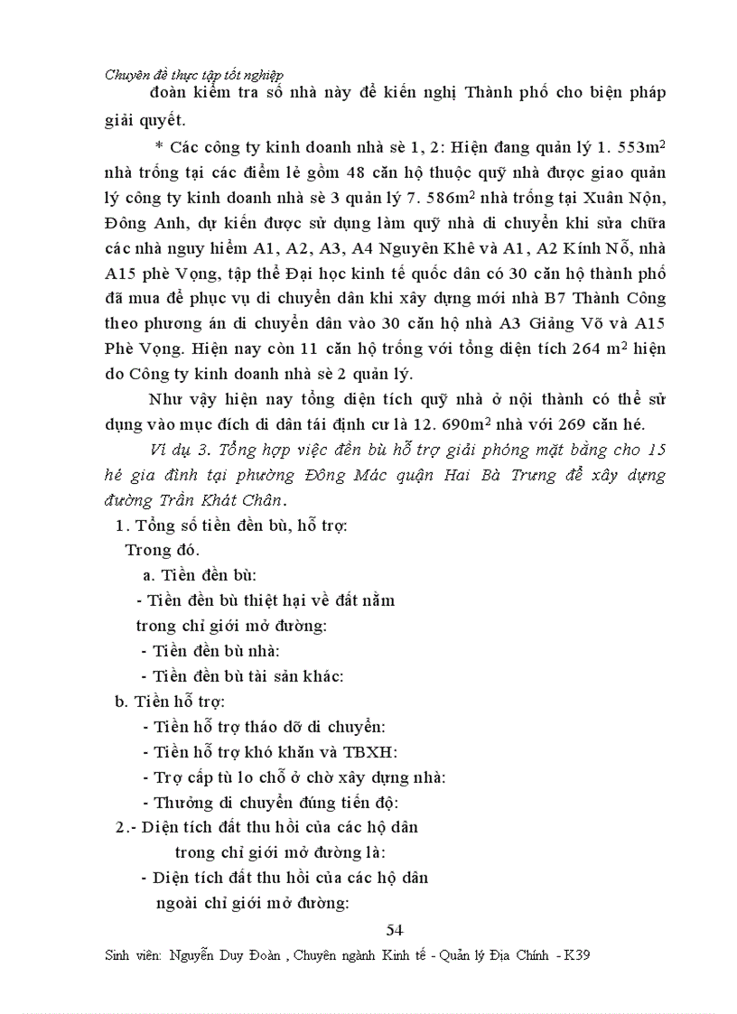 image for page Một số vấn đề về công tác đền bù thiệt hại giải phóng mặt bằng ở Thành phố Hà nội