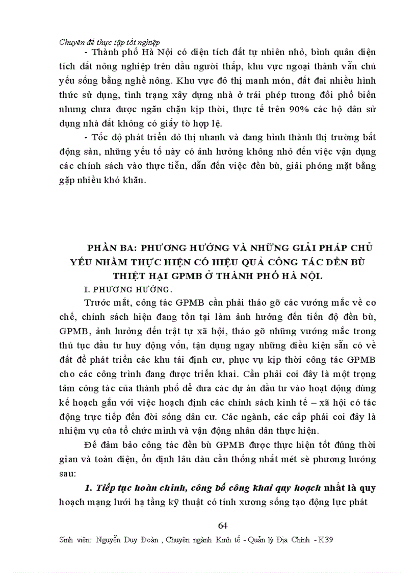 image for page Một số vấn đề về công tác đền bù thiệt hại giải phóng mặt bằng ở Thành phố Hà nội
