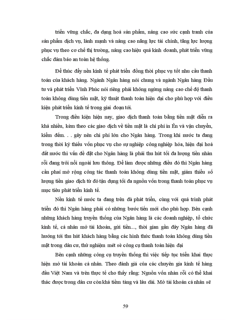 image for page Một số giải pháp nhằm mở rộng và phát triển thanh toán không dùng tiền mặt tại chi nhánh Ngân hàng Đầu tư và phát triển Vĩnh phúc