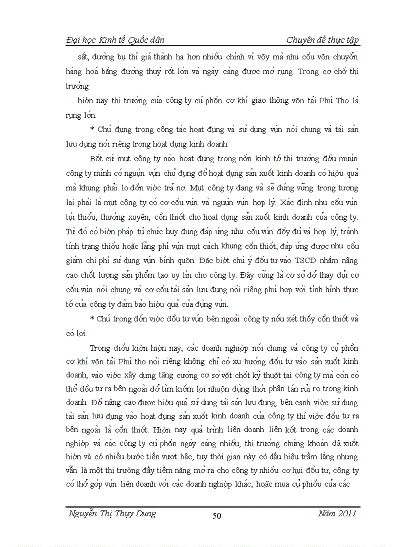 image for page Giải pháp sử dụng hiệu quả tài sản lưu động của công ty cổ phần cơ khí giao thông vận tải Phú Thọ Sinh viên thực hiện