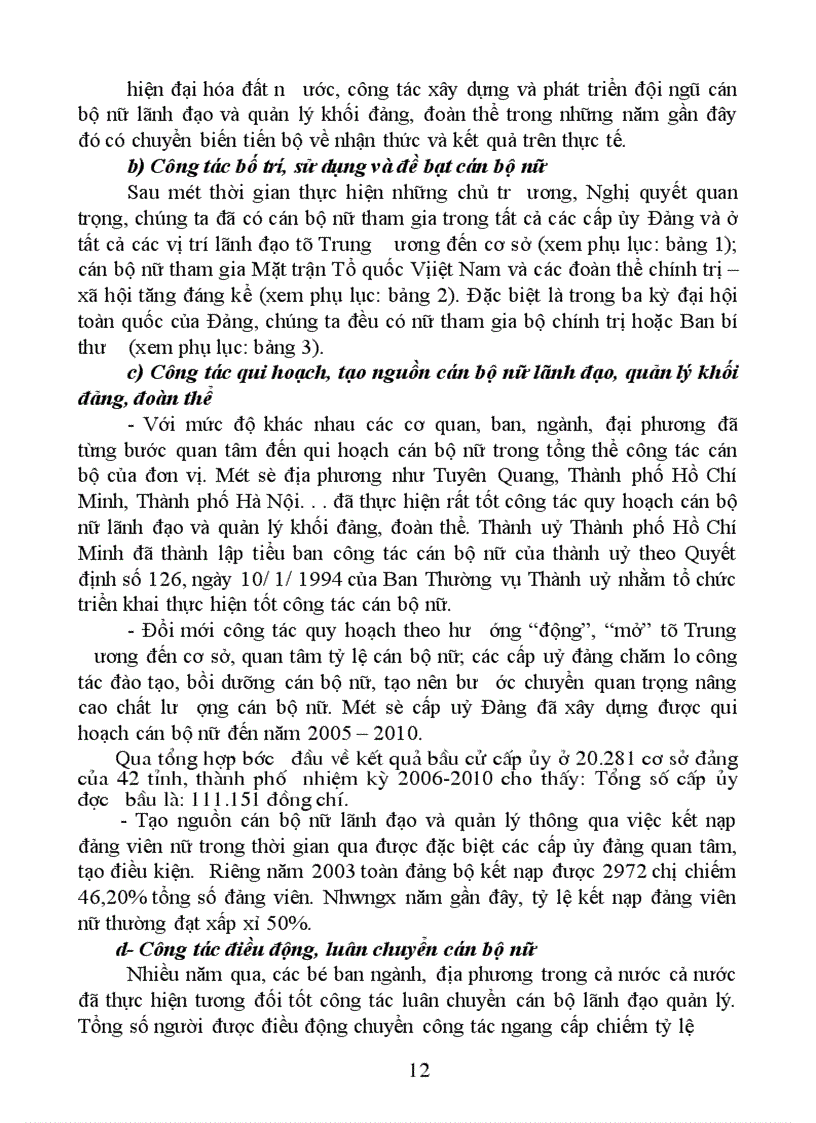 image for page Một số giải pháp xây dựng và phát triển đội ngũ cán bộ nữ lãnh đạo, quản lý đảng, đoàn thể