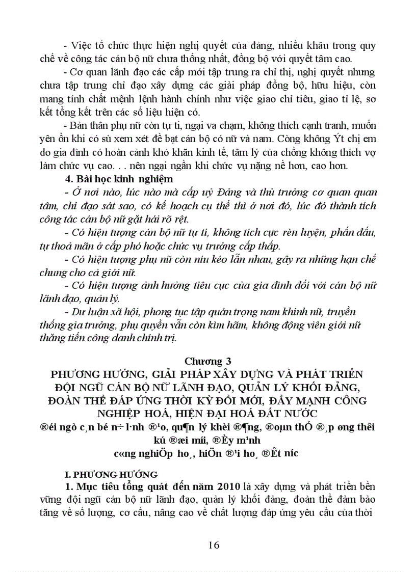 image for page Một số giải pháp xây dựng và phát triển đội ngũ cán bộ nữ lãnh đạo, quản lý đảng, đoàn thể
