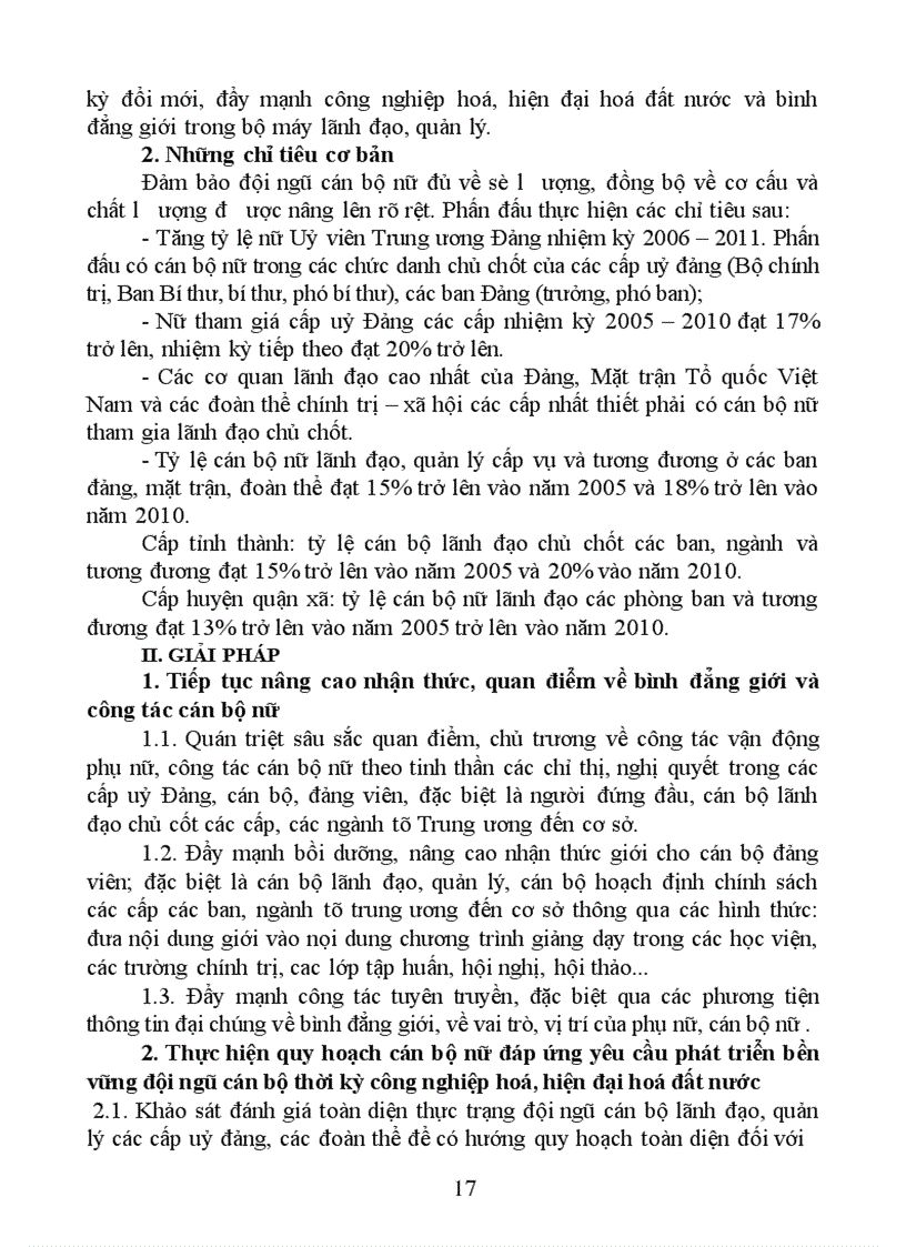 image for page Một số giải pháp xây dựng và phát triển đội ngũ cán bộ nữ lãnh đạo, quản lý đảng, đoàn thể