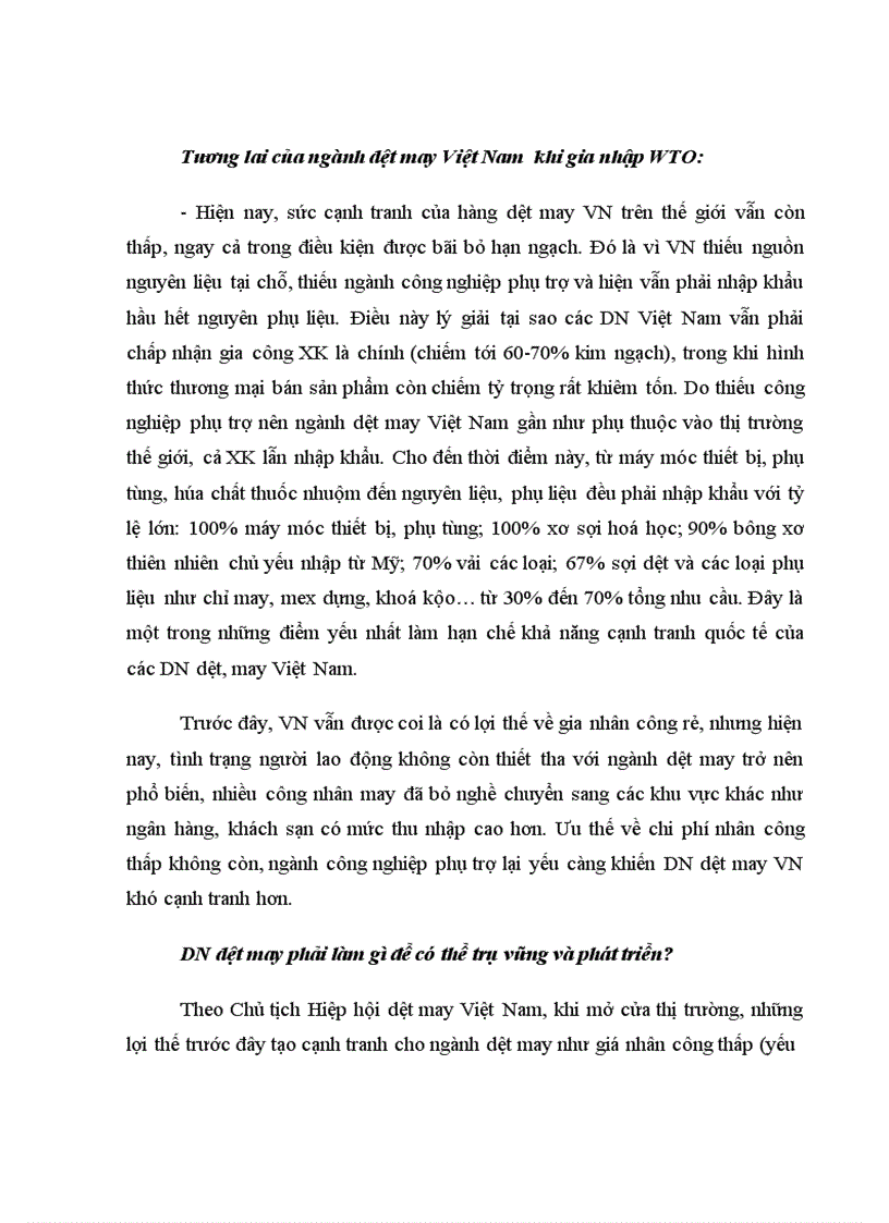 image for page Thực trạng doanh nghiệp dệt may Việt Nam