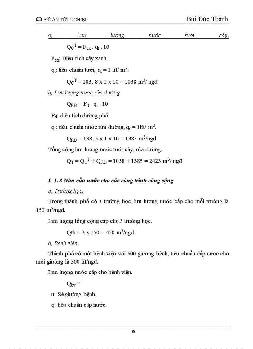 image for page Tính toán mạng lưới cấp nước cho thành phố