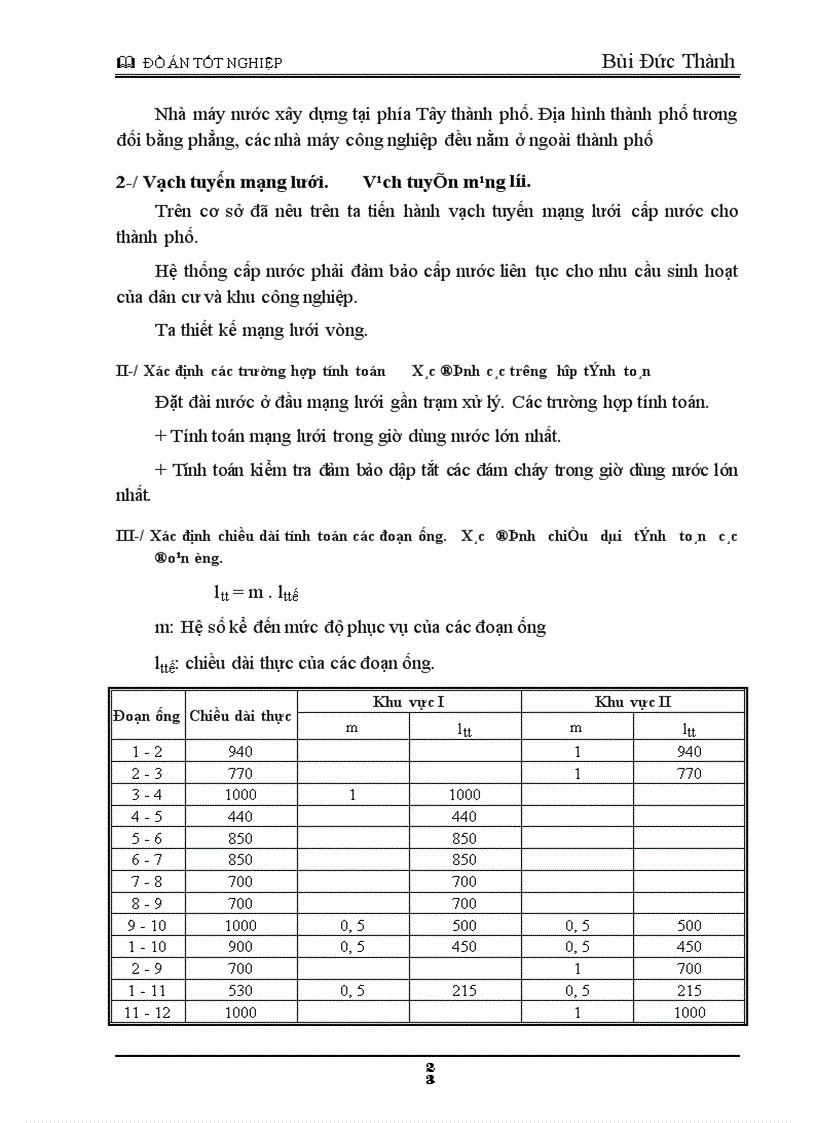 image for page Tính toán mạng lưới cấp nước cho thành phố