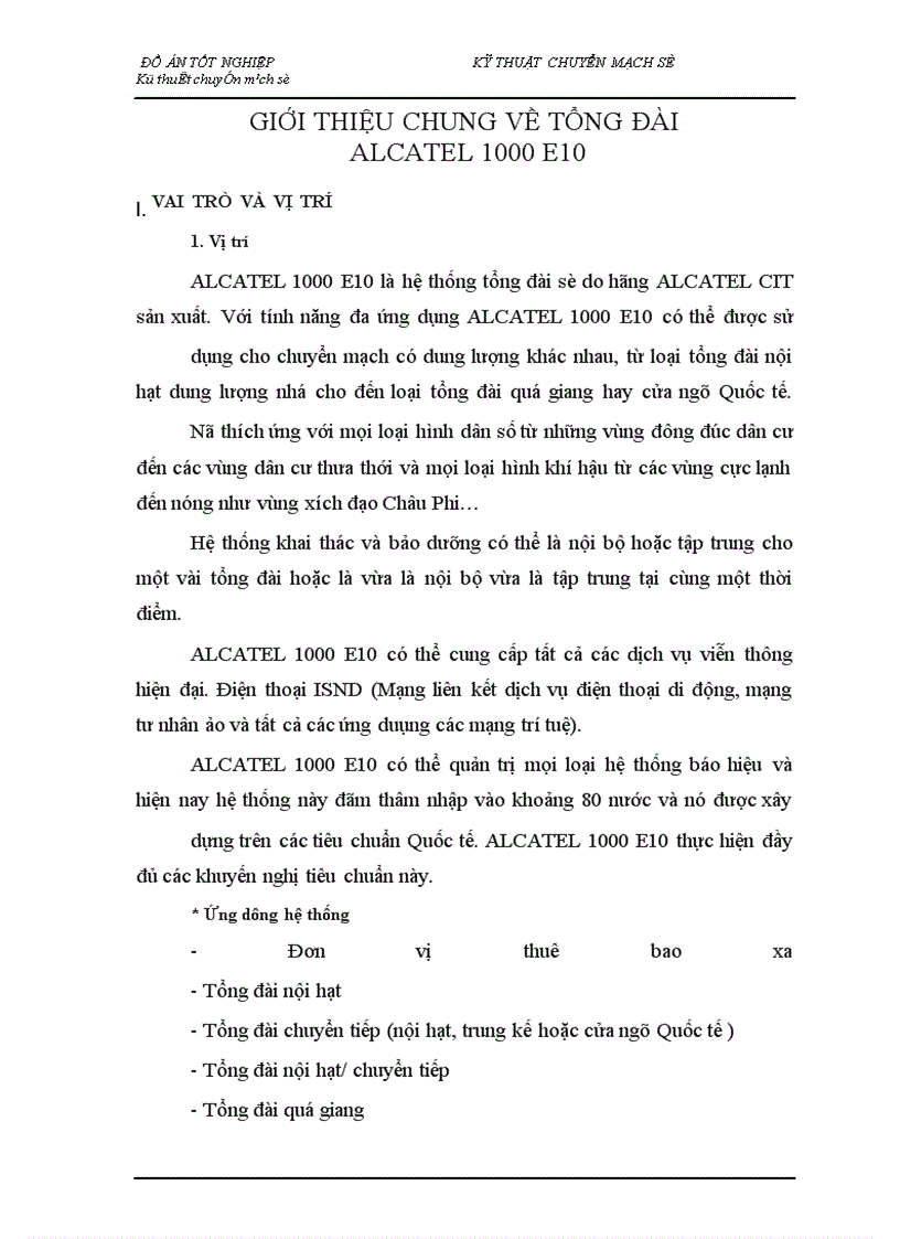 image for page Nghiên cứu tổng quan về kỹ thuật chuyển mạch trong tổng đài ALCATEL 1000 E10