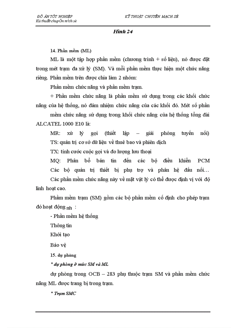 image for page Nghiên cứu tổng quan về kỹ thuật chuyển mạch trong tổng đài ALCATEL 1000 E10