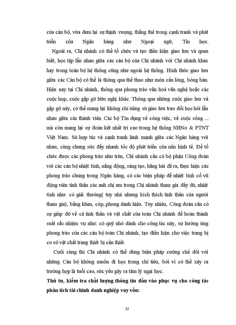 image for page Giải pháp nâng cao chất lượng phân tích tài chính đối với doanh nghiệp vay vốn tại Chi nhánh NHNo &PTNT Nam Hà Nội