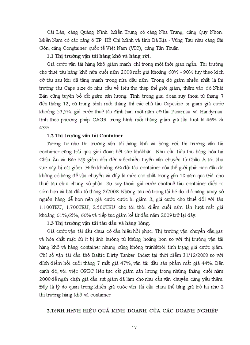 image for page Vấn đề hiểu quả kinh doanh trong các doanh nghiệp vận tải biển Việt Nam hiện nay
