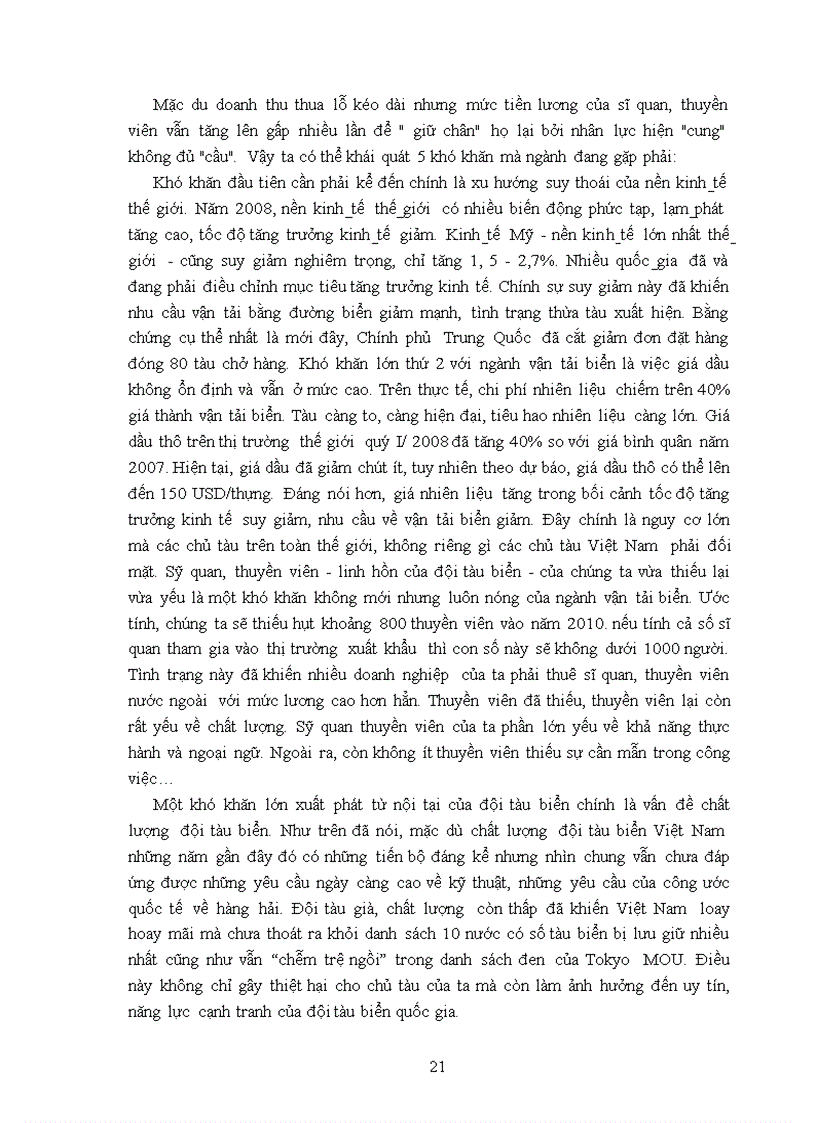 image for page Vấn đề hiểu quả kinh doanh trong các doanh nghiệp vận tải biển Việt Nam hiện nay
