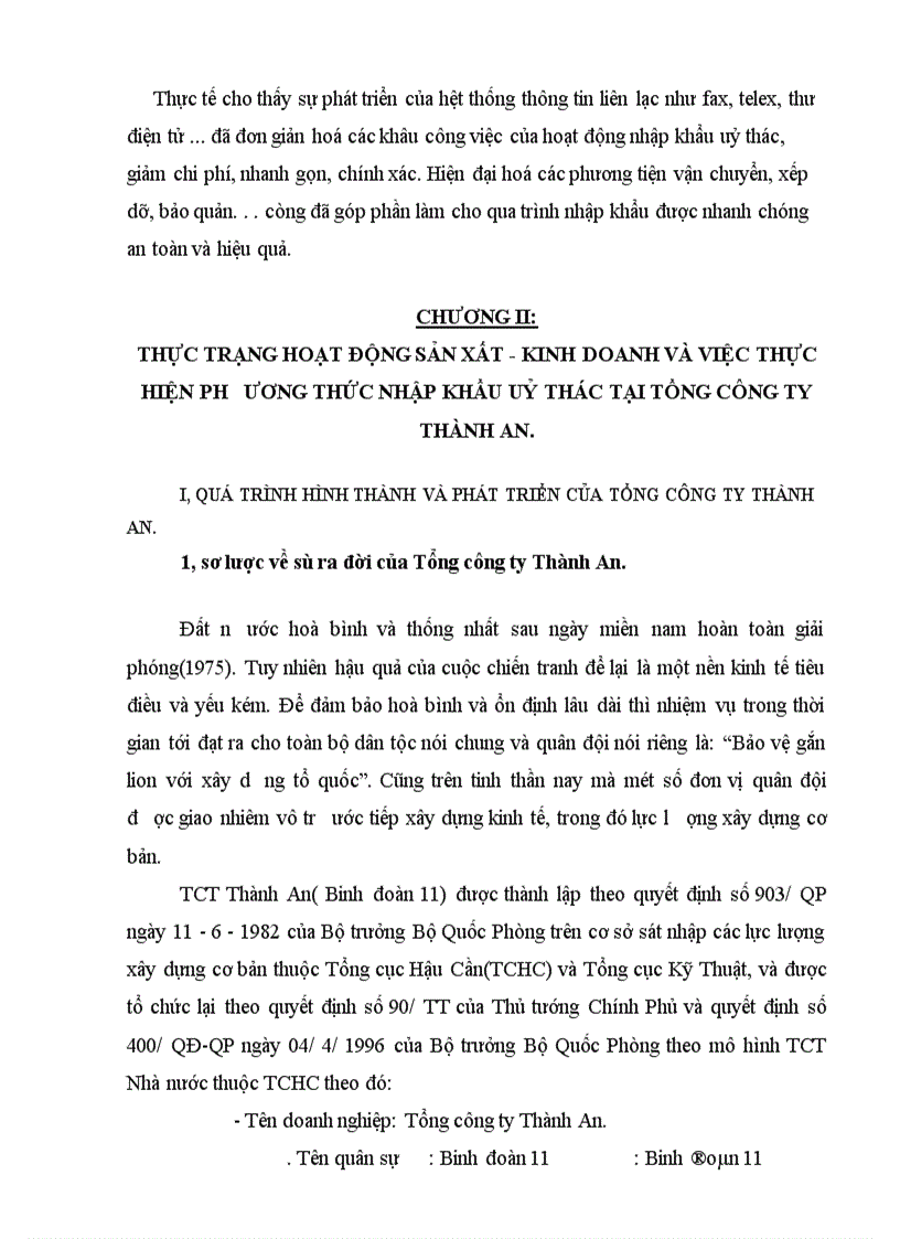 image for page Hoàn thiện phương thức nhập khẩu uỷ thác tại Tổng công ty Thành An