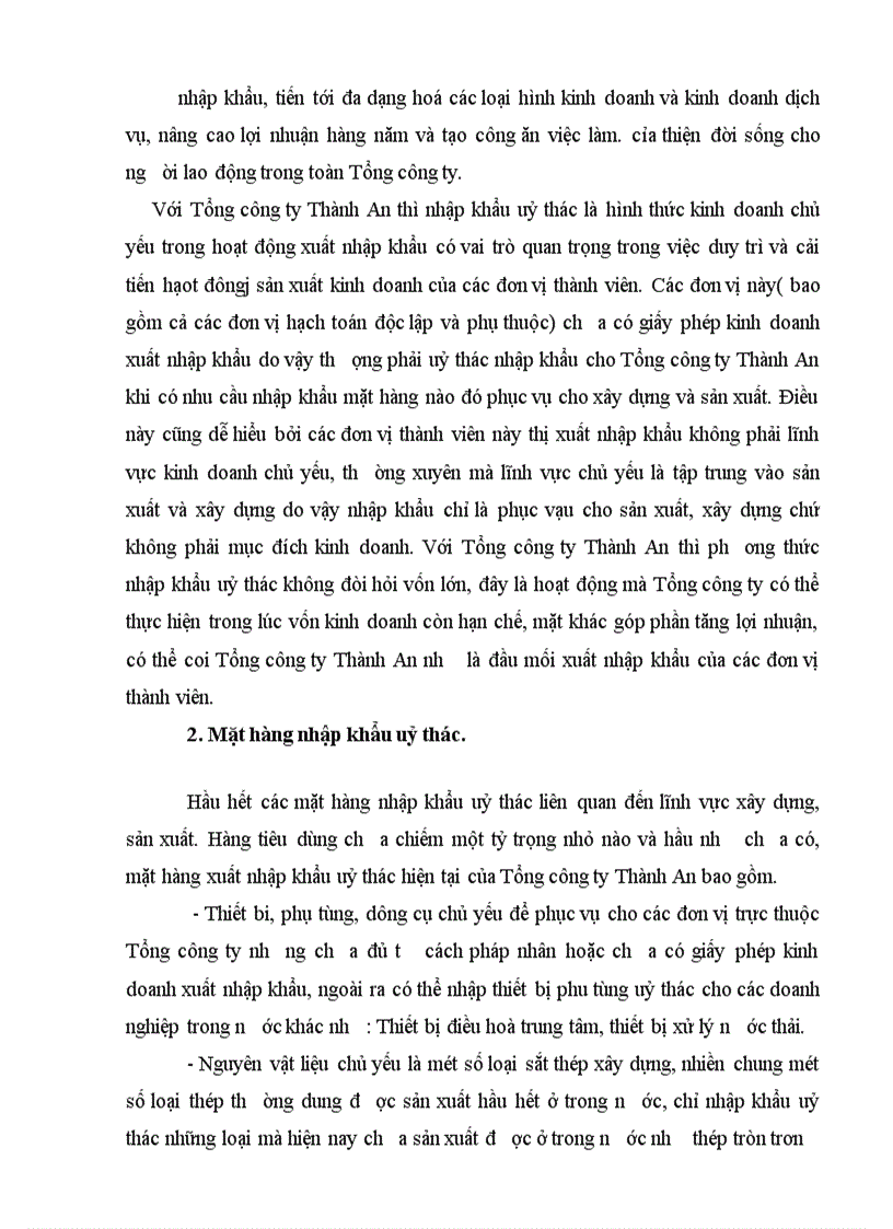 image for page Hoàn thiện phương thức nhập khẩu uỷ thác tại Tổng công ty Thành An