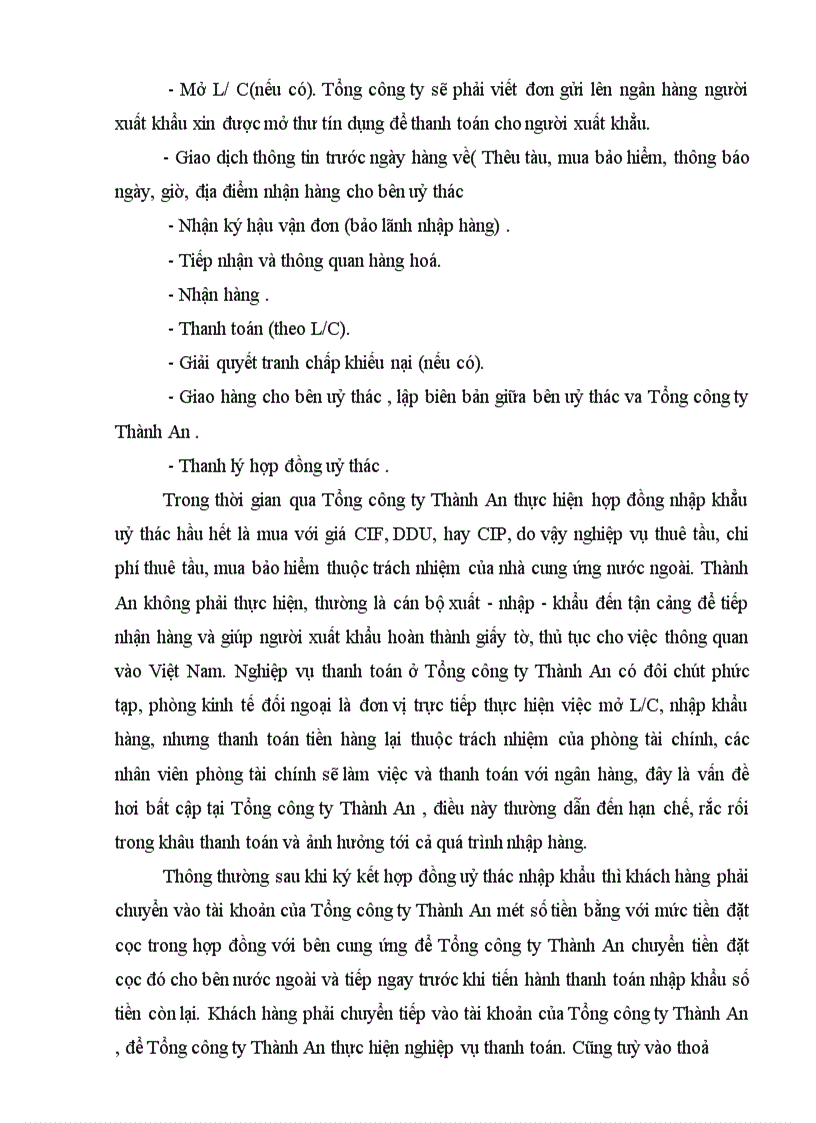 image for page Hoàn thiện phương thức nhập khẩu uỷ thác tại Tổng công ty Thành An