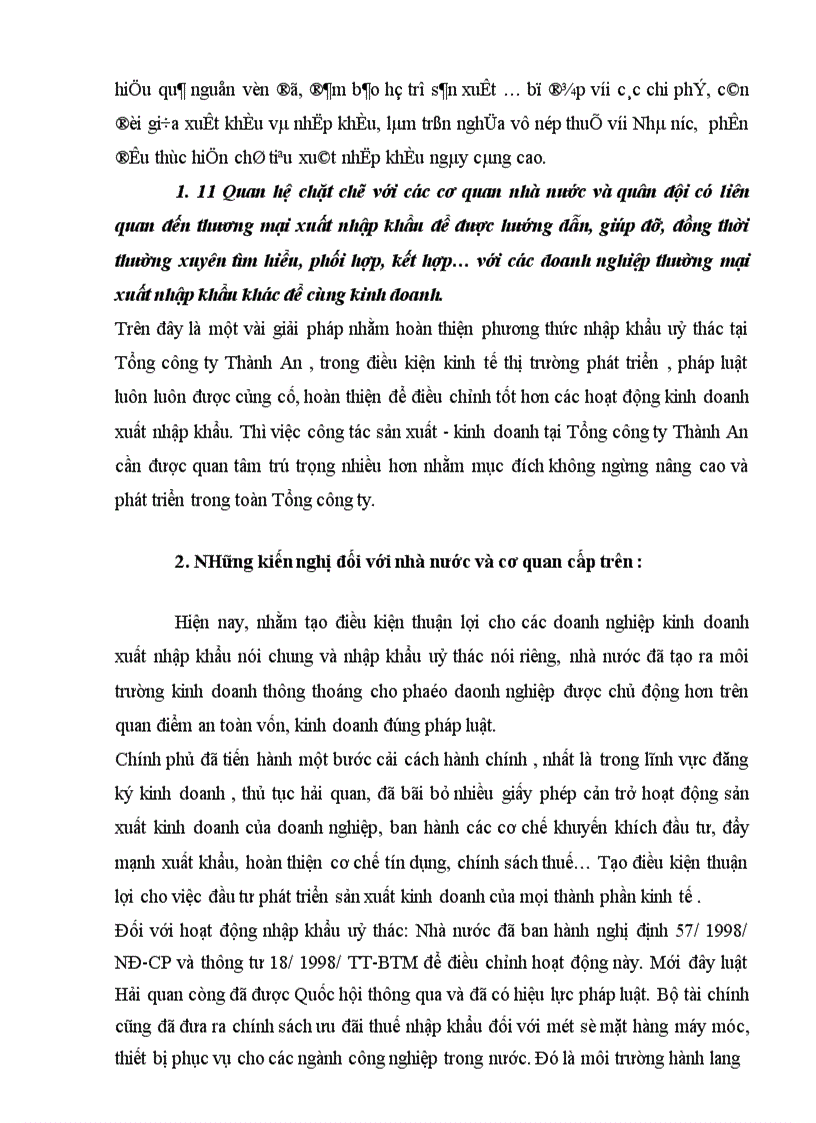 image for page Hoàn thiện phương thức nhập khẩu uỷ thác tại Tổng công ty Thành An