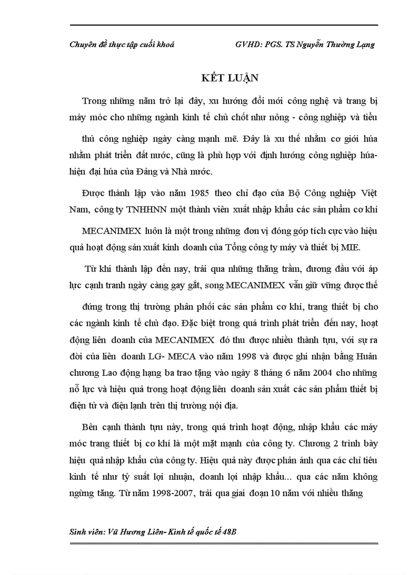 image for page Nâng cao hiệu quả nhập khẩu máy móc tại Công ty TNHH Nhà nước một thành viên XNK Sản phẩm Cơ khí MECANIMEX