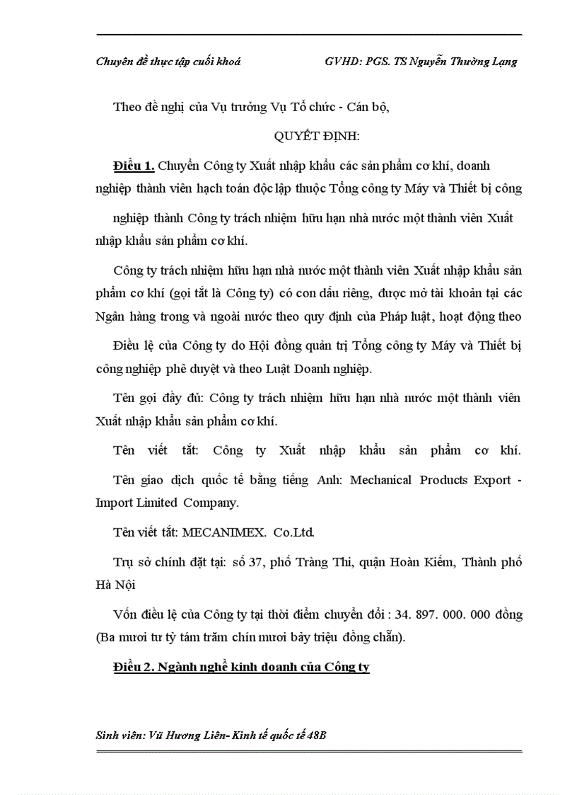 image for page Nâng cao hiệu quả nhập khẩu máy móc tại Công ty TNHH Nhà nước một thành viên XNK Sản phẩm Cơ khí MECANIMEX