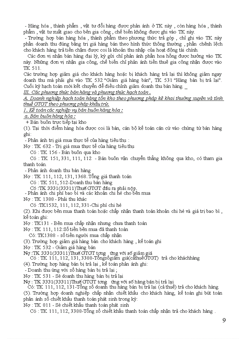 image for page Hạch toán tiêu thụ hàng hóa và xác định kết quả tiêu thụ ở Công Ty Bách Hóa Hà Nội