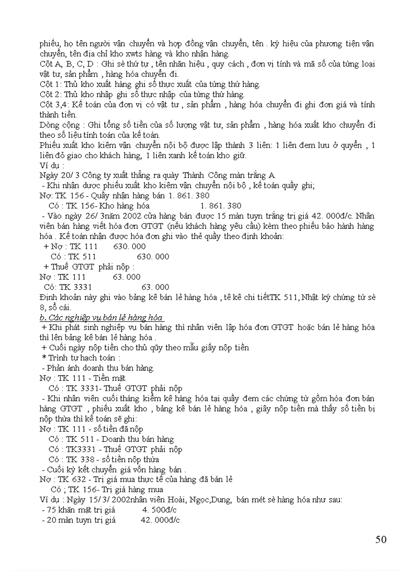 image for page Hạch toán tiêu thụ hàng hóa và xác định kết quả tiêu thụ ở Công Ty Bách Hóa Hà Nội