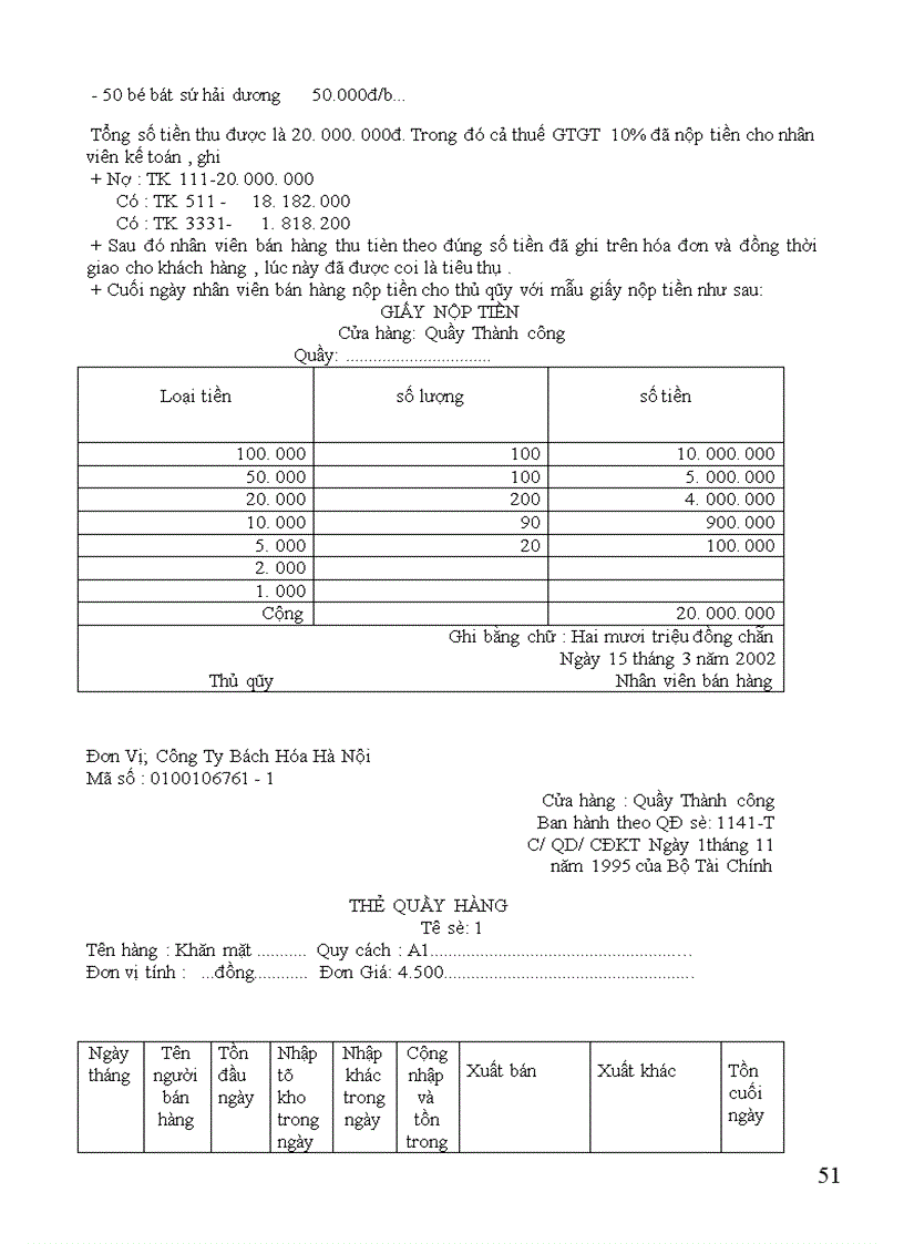 image for page Hạch toán tiêu thụ hàng hóa và xác định kết quả tiêu thụ ở Công Ty Bách Hóa Hà Nội
