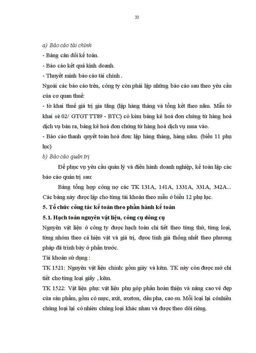 image for page Báo cáo thực tập tại Công ty In Tài chính