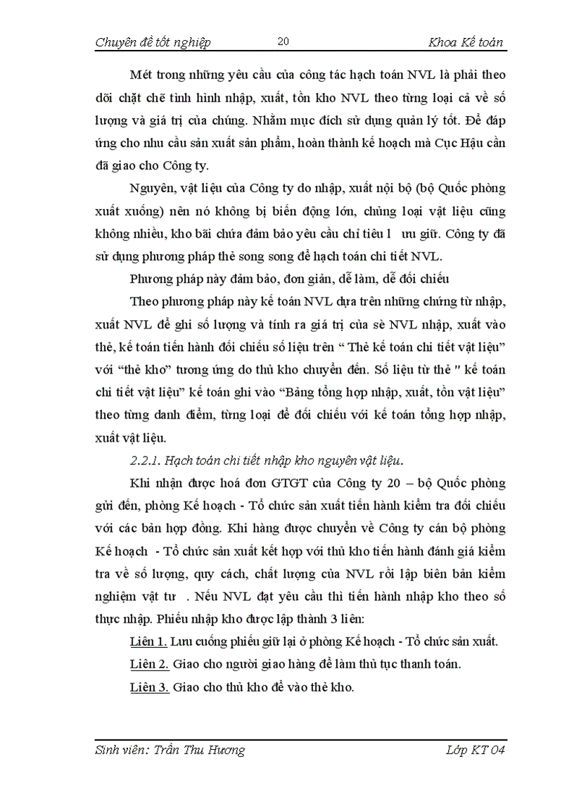 image for page Một số kiến nghị nhằm hoàn thiện công tác kế toán nguyên vật liệu tại Công ty Thanh Hà.