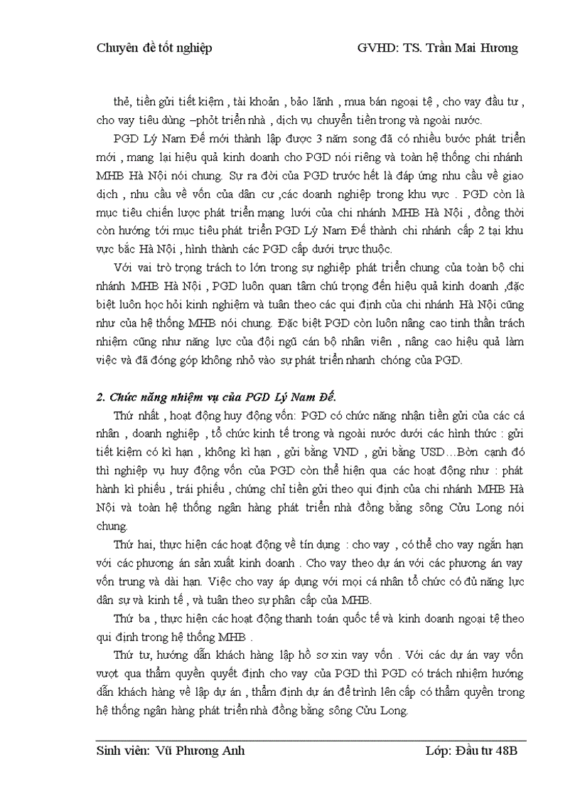 image for page Thẩm định dự án vay vốn của các doanh nghiệp vừa và nhỏ tại Ngân hàng phát triển nhà đồng bằng sông Cửu Long – chi nhánh Hà Nội – Phòng giao dịch Lý Nam Đế. Thực trạng và giải pháp