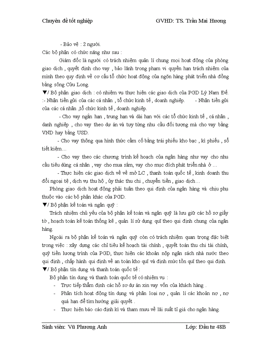 image for page Thẩm định dự án vay vốn của các doanh nghiệp vừa và nhỏ tại Ngân hàng phát triển nhà đồng bằng sông Cửu Long – chi nhánh Hà Nội – Phòng giao dịch Lý Nam Đế. Thực trạng và giải pháp