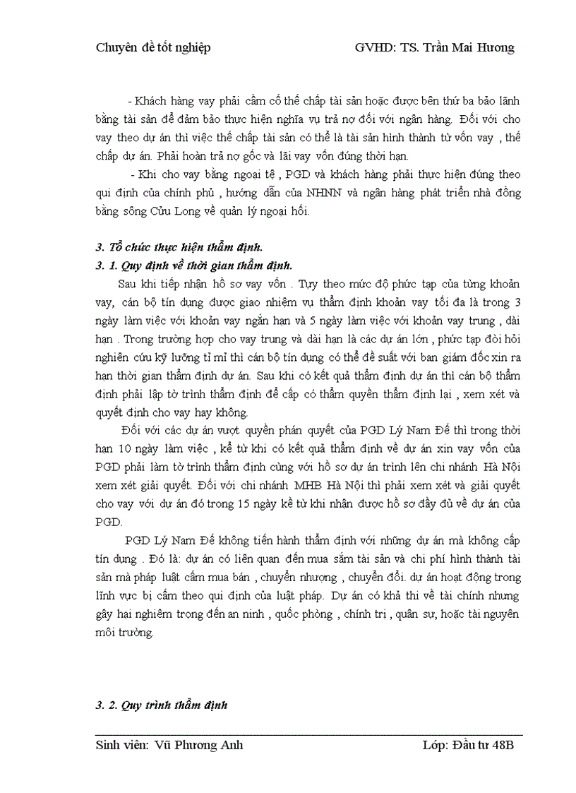 image for page Thẩm định dự án vay vốn của các doanh nghiệp vừa và nhỏ tại Ngân hàng phát triển nhà đồng bằng sông Cửu Long – chi nhánh Hà Nội – Phòng giao dịch Lý Nam Đế. Thực trạng và giải pháp