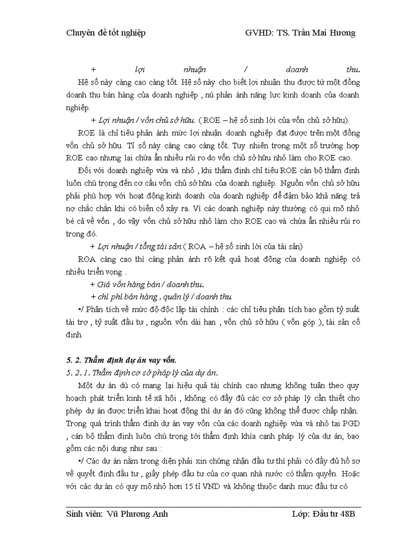 image for page Thẩm định dự án vay vốn của các doanh nghiệp vừa và nhỏ tại Ngân hàng phát triển nhà đồng bằng sông Cửu Long – chi nhánh Hà Nội – Phòng giao dịch Lý Nam Đế. Thực trạng và giải pháp