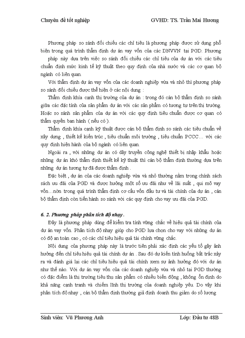 image for page Thẩm định dự án vay vốn của các doanh nghiệp vừa và nhỏ tại Ngân hàng phát triển nhà đồng bằng sông Cửu Long – chi nhánh Hà Nội – Phòng giao dịch Lý Nam Đế. Thực trạng và giải pháp