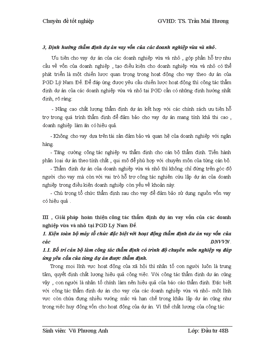 image for page Thẩm định dự án vay vốn của các doanh nghiệp vừa và nhỏ tại Ngân hàng phát triển nhà đồng bằng sông Cửu Long – chi nhánh Hà Nội – Phòng giao dịch Lý Nam Đế. Thực trạng và giải pháp
