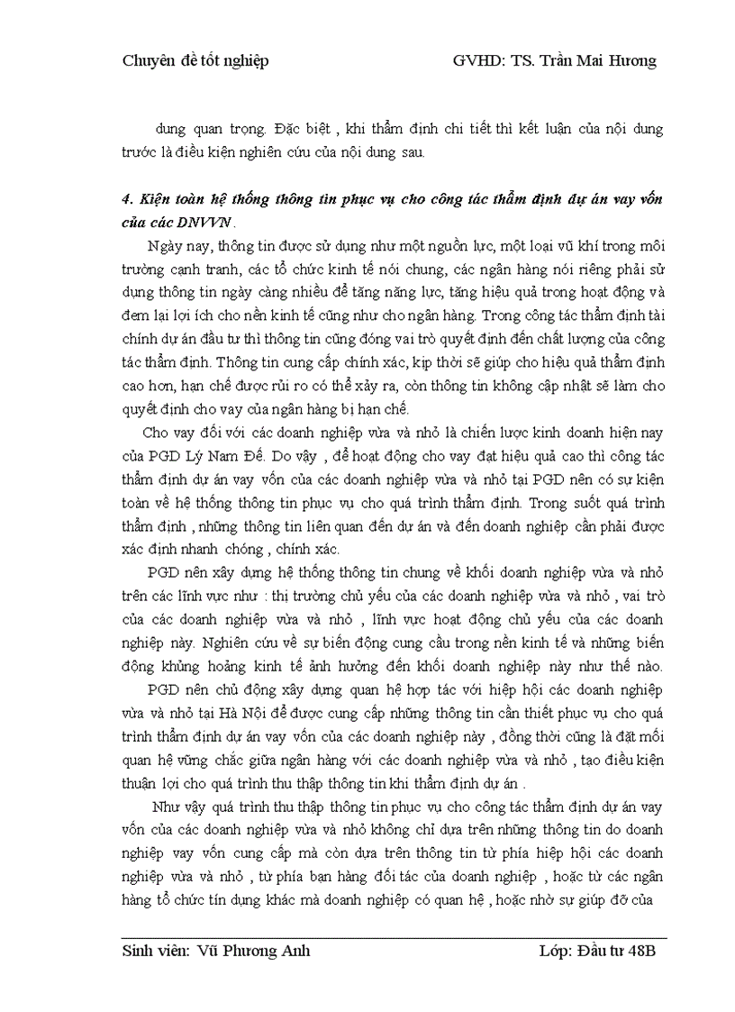 image for page Thẩm định dự án vay vốn của các doanh nghiệp vừa và nhỏ tại Ngân hàng phát triển nhà đồng bằng sông Cửu Long – chi nhánh Hà Nội – Phòng giao dịch Lý Nam Đế. Thực trạng và giải pháp